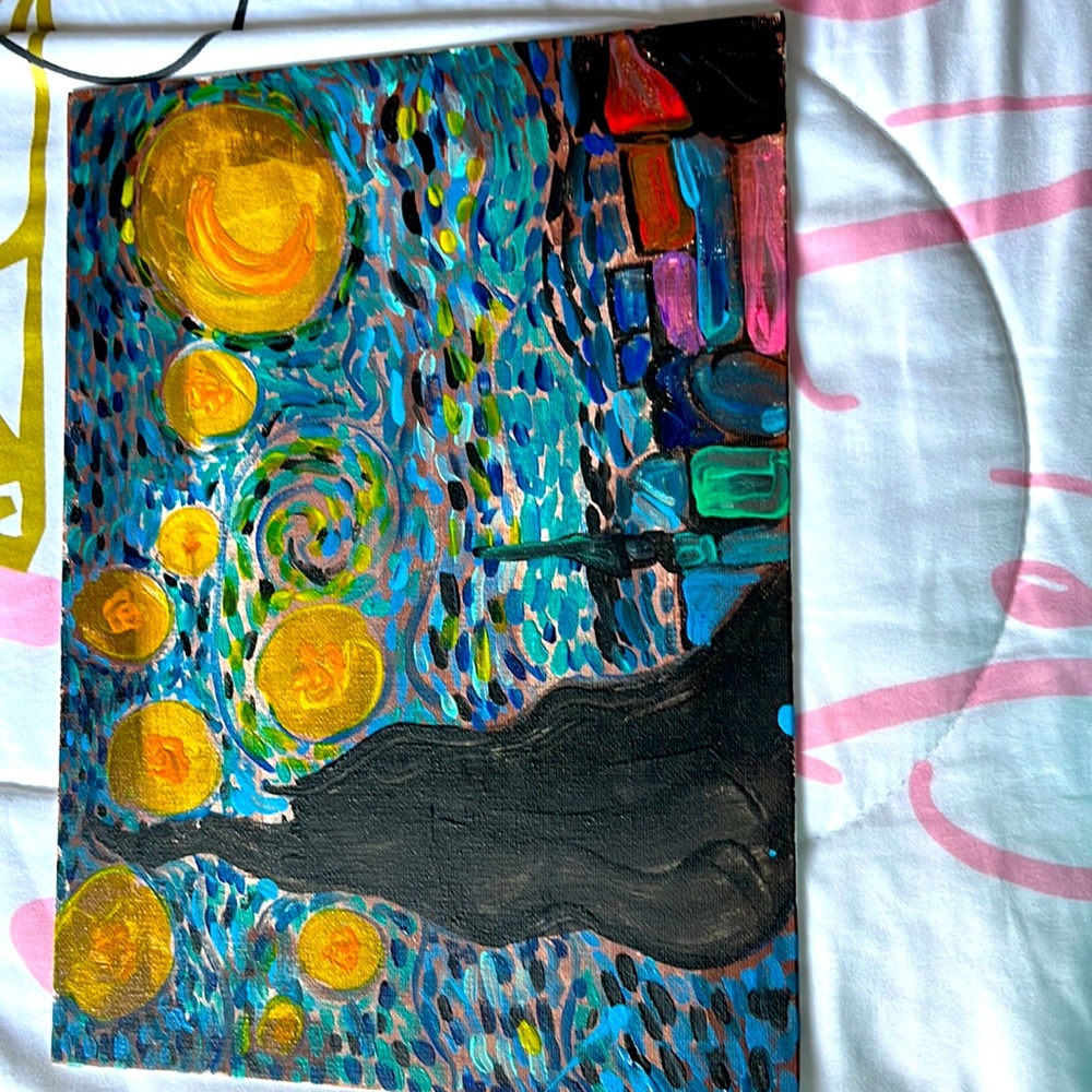 Starry night Vincent can gogh painting